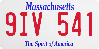 MA license plate 9IV541