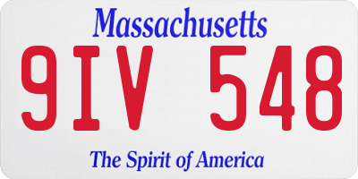 MA license plate 9IV548