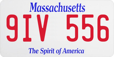 MA license plate 9IV556