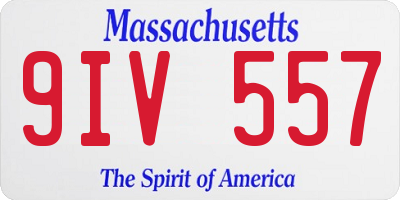 MA license plate 9IV557