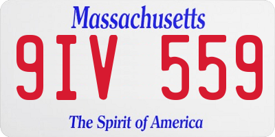 MA license plate 9IV559