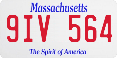MA license plate 9IV564