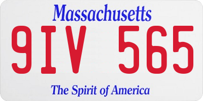 MA license plate 9IV565