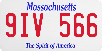 MA license plate 9IV566
