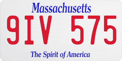MA license plate 9IV575