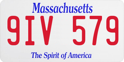 MA license plate 9IV579