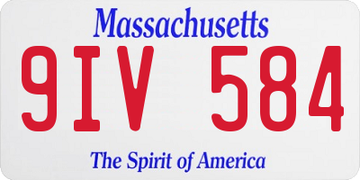 MA license plate 9IV584