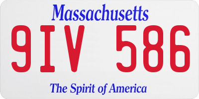 MA license plate 9IV586