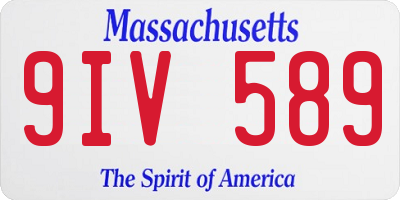 MA license plate 9IV589