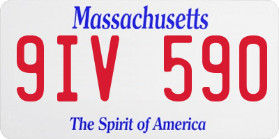MA license plate 9IV590