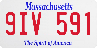 MA license plate 9IV591