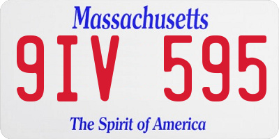 MA license plate 9IV595