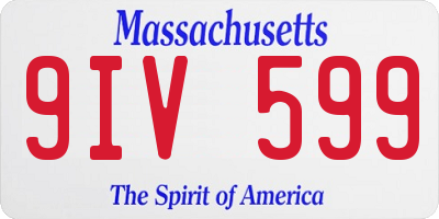 MA license plate 9IV599