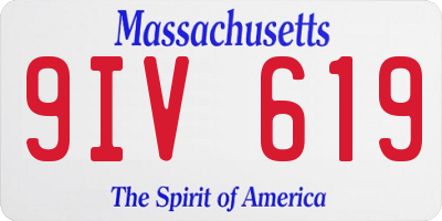MA license plate 9IV619