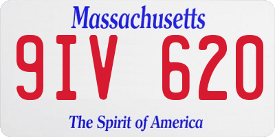 MA license plate 9IV620