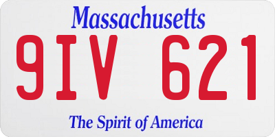 MA license plate 9IV621