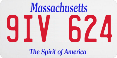MA license plate 9IV624