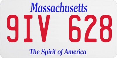 MA license plate 9IV628
