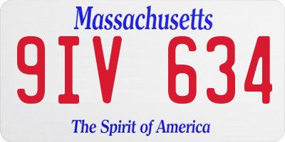MA license plate 9IV634