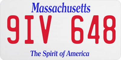 MA license plate 9IV648