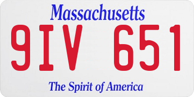 MA license plate 9IV651