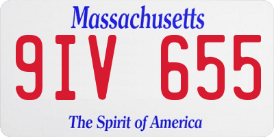 MA license plate 9IV655