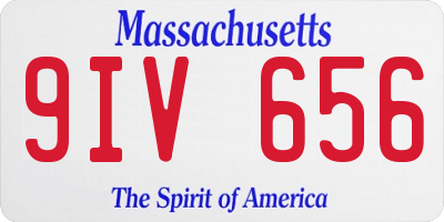 MA license plate 9IV656