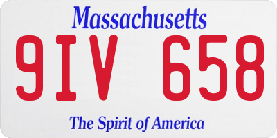 MA license plate 9IV658