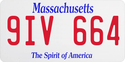 MA license plate 9IV664