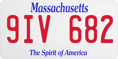 MA license plate 9IV682