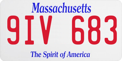 MA license plate 9IV683