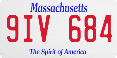 MA license plate 9IV684
