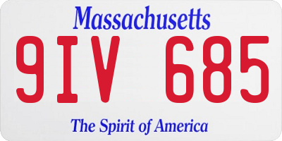 MA license plate 9IV685
