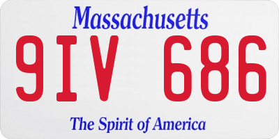MA license plate 9IV686