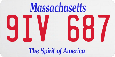 MA license plate 9IV687