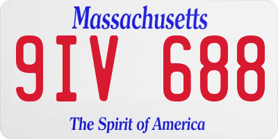 MA license plate 9IV688