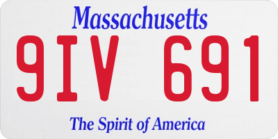 MA license plate 9IV691