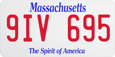 MA license plate 9IV695