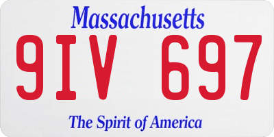 MA license plate 9IV697