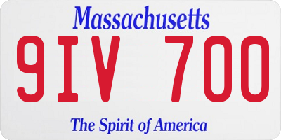 MA license plate 9IV700