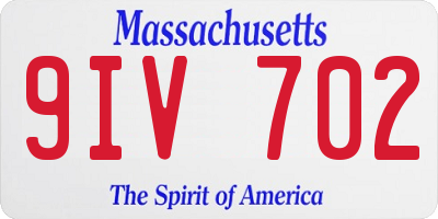 MA license plate 9IV702