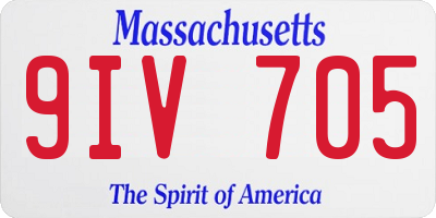 MA license plate 9IV705