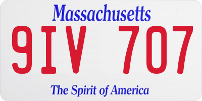 MA license plate 9IV707