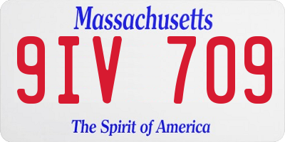 MA license plate 9IV709