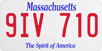MA license plate 9IV710
