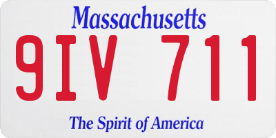 MA license plate 9IV711