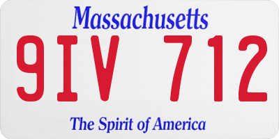 MA license plate 9IV712
