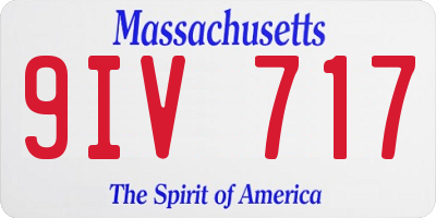 MA license plate 9IV717