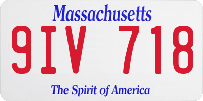 MA license plate 9IV718