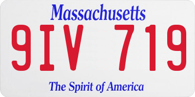 MA license plate 9IV719